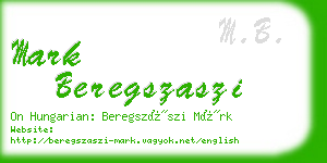 mark beregszaszi business card
